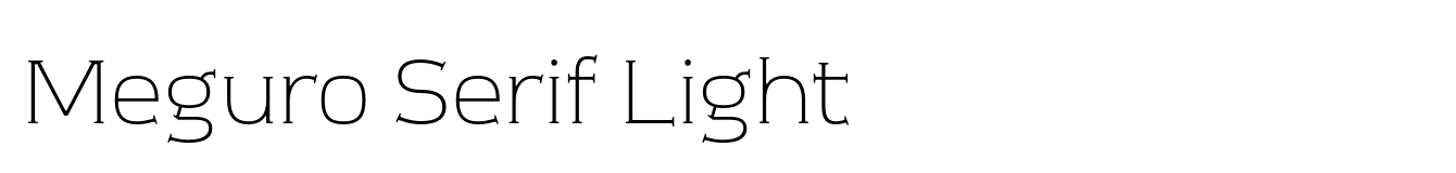Meguro Serif Light